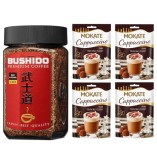 Кофе растворимый, 4 Mokate Cappuccino со вкусом шоколадного трюфеля и инжира